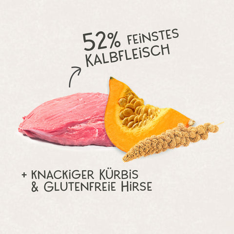 Kalb, Kürbis & Hirse