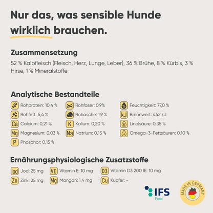 Kalb, Kürbis & Hirse