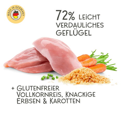 Geflügel, Reis & Gemüse