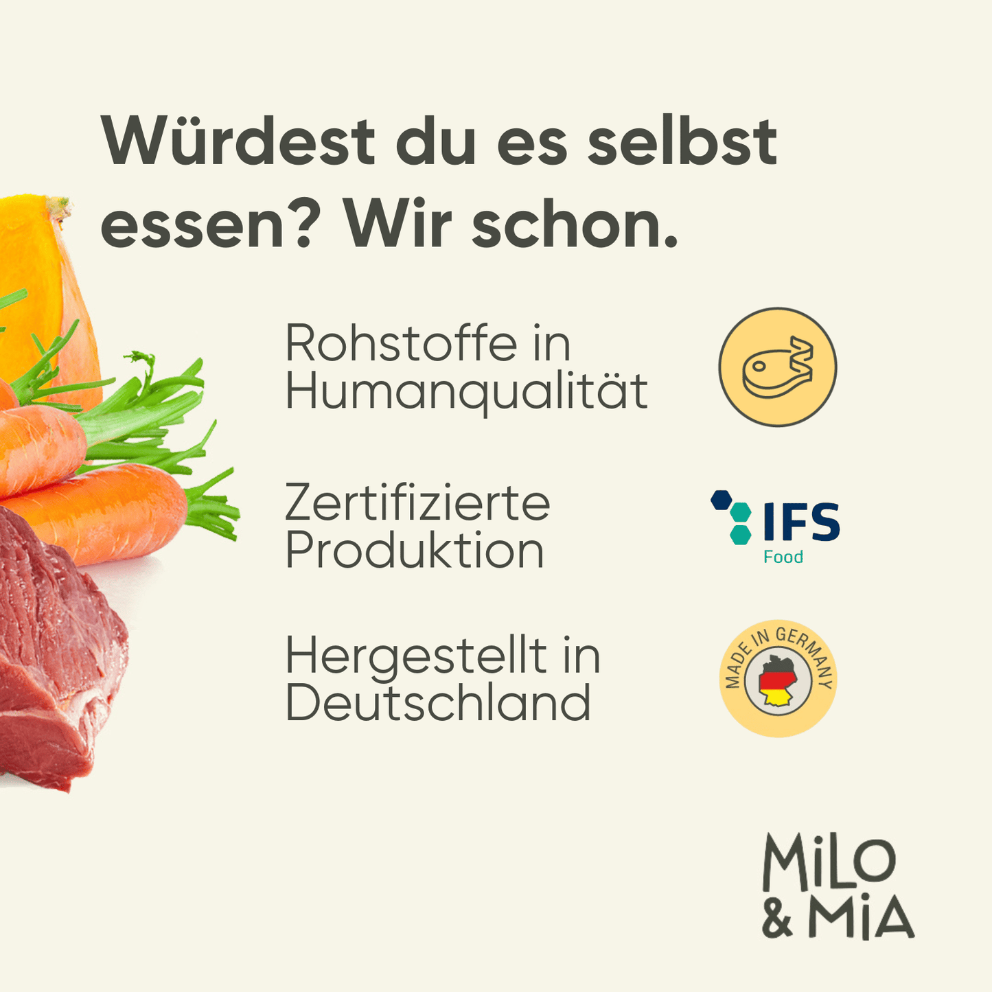 Kalb, Kürbis & Hirse