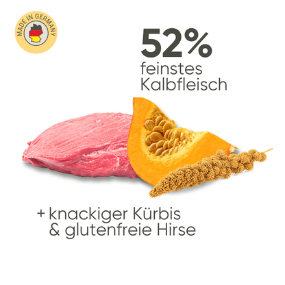 Kalb, Kürbis & Hirse