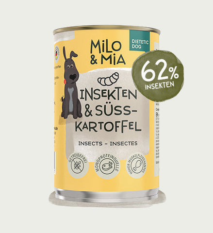 Produktabbildung Nassfutter für Hunde, Sorte Insekten und Süsskartoffel